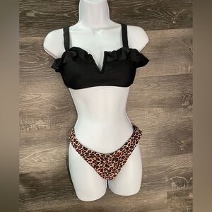Leopard Print Women’s Two Piece Swimsuit